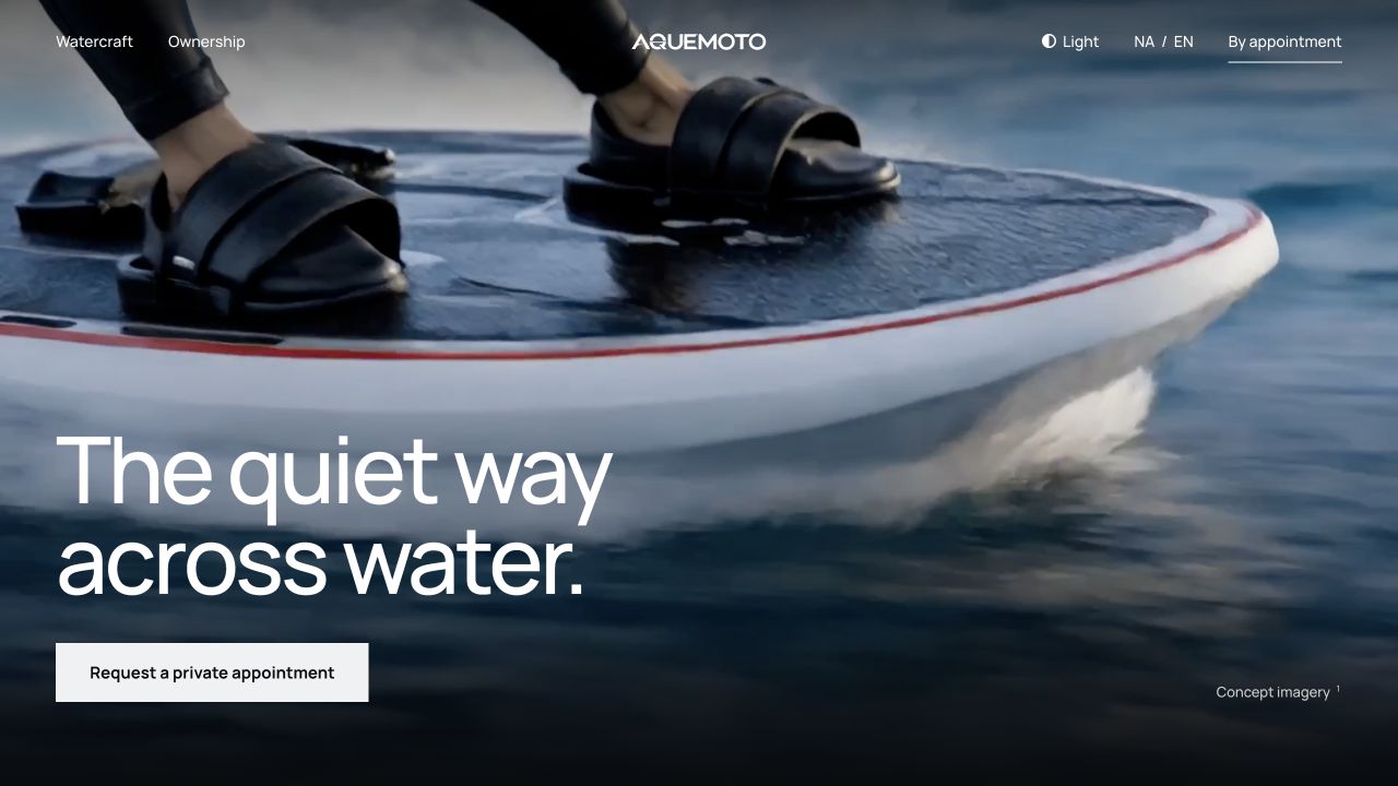 AQUEMOTO storefront — video hero edition